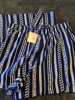 BloomChic Waist-Tie Wide-Leg Boho Print Pants 14 - 16 /1X